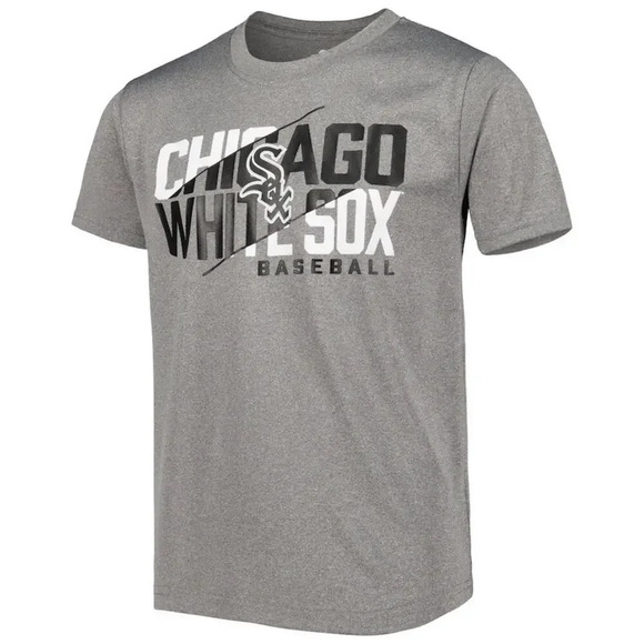 NWT Chicago White Sox Kids Size Large Short Sleeve DRI-FIT Heather Gray T-Shirt - Picture 2 of 3